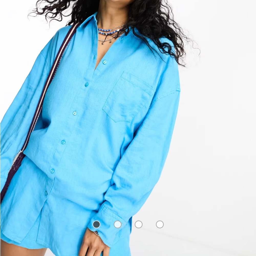 Small Oversized Blue Button Down